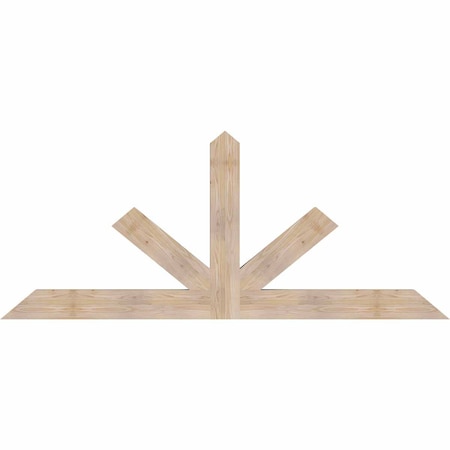 Ekena Millwork Saratoga Smooth Timber Gable Bracket, Douglas Fir, 84"W x 35"H x 3 1/2"D x 5 1/2"F, 10/12 Pitch GBW084X35X0406SAR00SDF